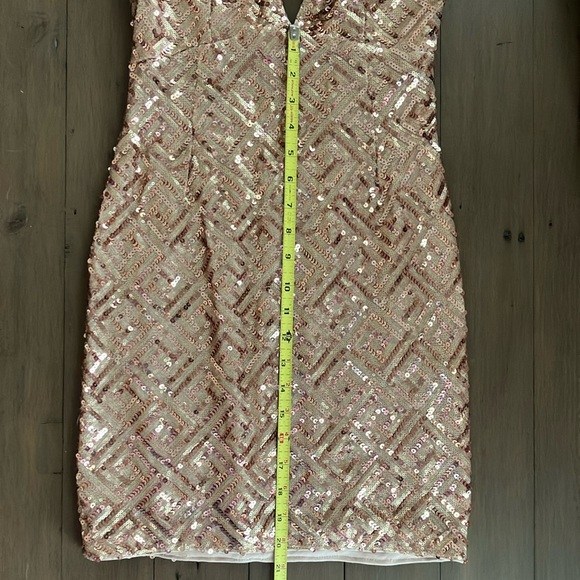 Fashion Nova Rose Gold Sequin Dress - Picture 6 of 7